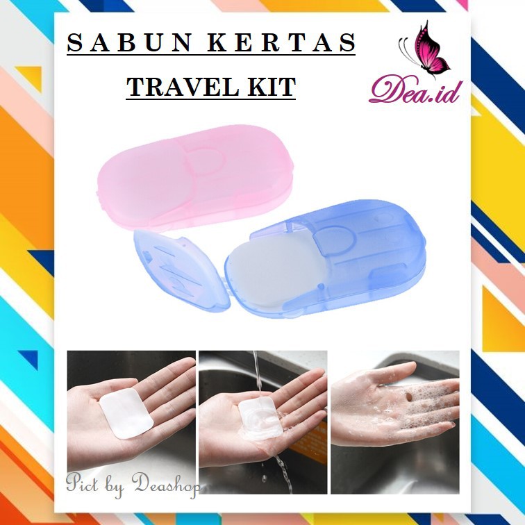 [DEASHOP] SABUN KERTAS / KERTAS SABUN / PAPER SOAP PORTABLE / HAND WASH PAPER TRAVEL KIT