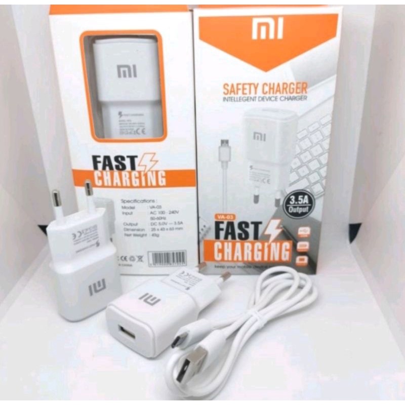 Charger Xiaomi VA-03 Fast Charging 3.5A Kabel Micro USB