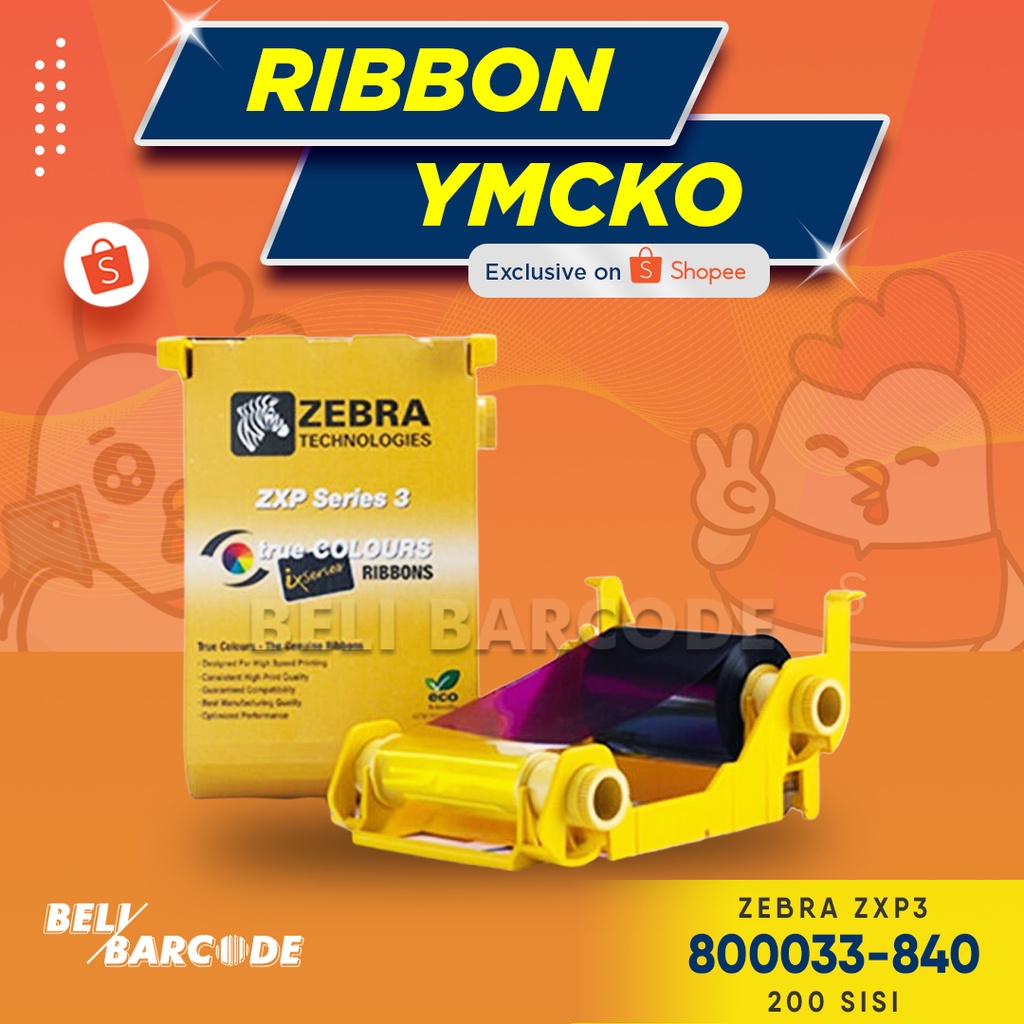 RIBBON WARNA ZEBRA PRINTER ZXP 3 SERIES - YMCKO WARNA ZXP3 SERIES ORI