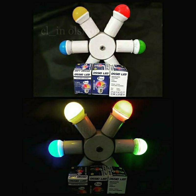 (Termurah) Lampu hias led bohlam warna warni dekorasi / tulisan nyala / lampu tidur 1w 1watt 3w