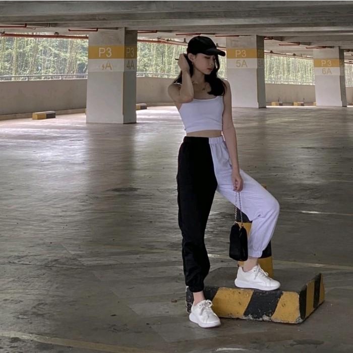 Sweat pants two tone/ jogger / celana panjang