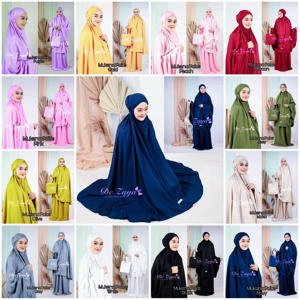 Sweet Honey ~ Mukena Bali Dewasa Zahwa Polos by De Zaya Kualitas Super Premium Size Jumbo [Bisa COD]