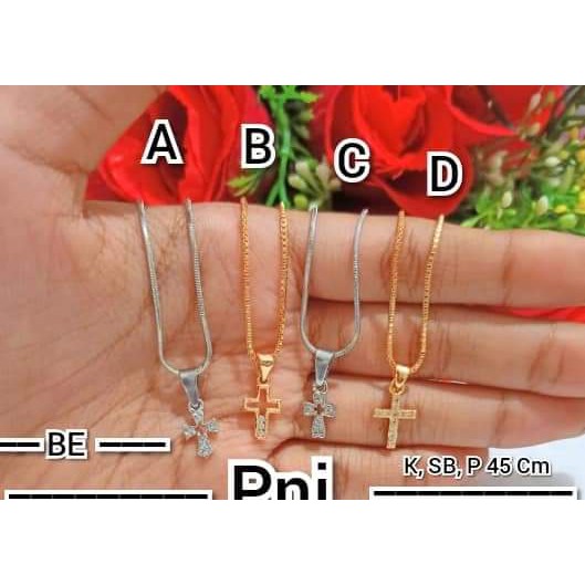 Kalung Plus Liontin Salib (COD)