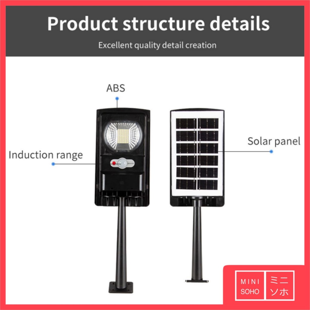 Lampu Jalan PJU Solar Cell (Tenaga Surya) 100W Waterproof IP65