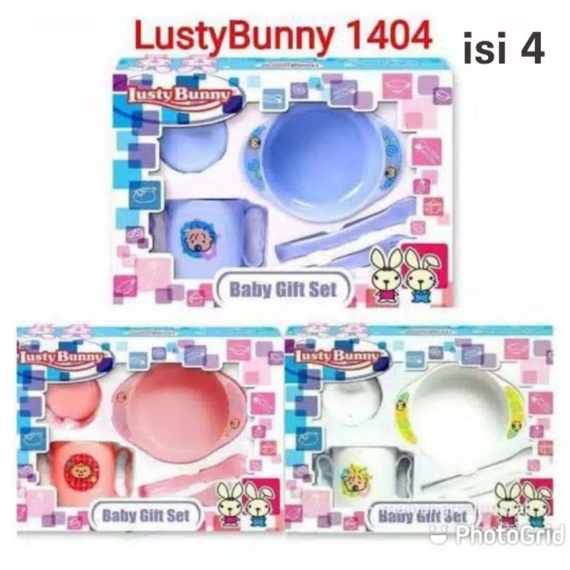 Free bubble warp. SNI Lusty bunny Feeding Gift Set Alat Makan Bayi mangkok sendok garpu gelas GL 1294 1286 LB 1404 1411 1419 1383 1842 1331 1364 1424