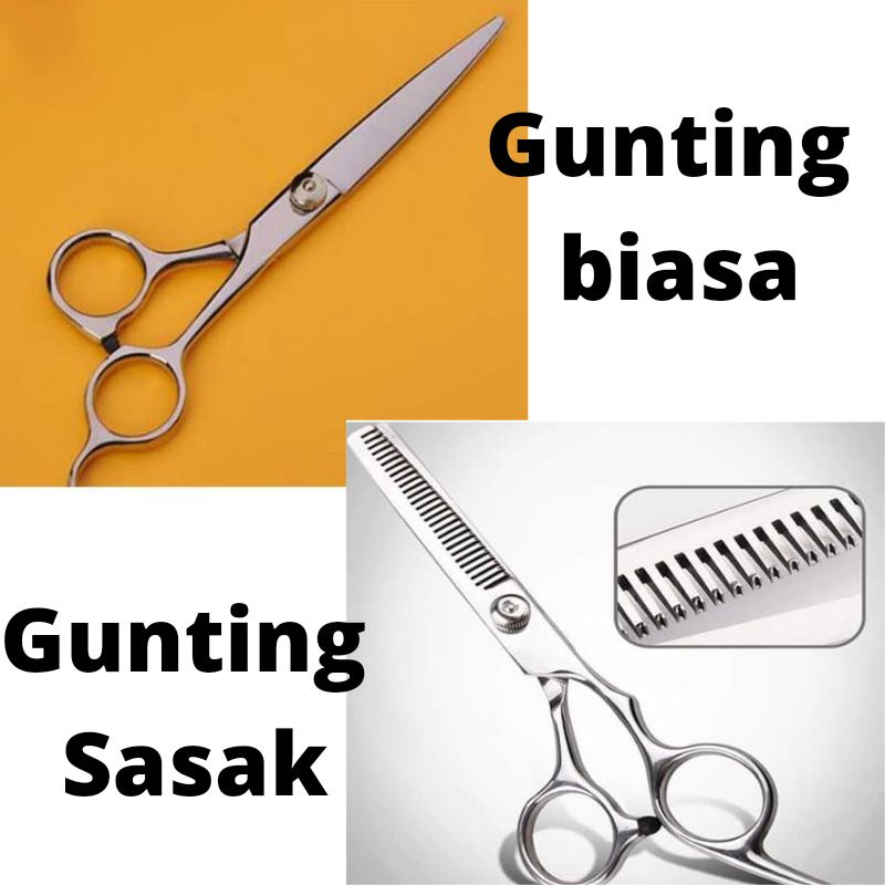 

Gunting Rambut Full Stainless Steel model sasak dan lurus