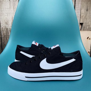 Nike Court Legacy Canvas Black White Original | Shopee