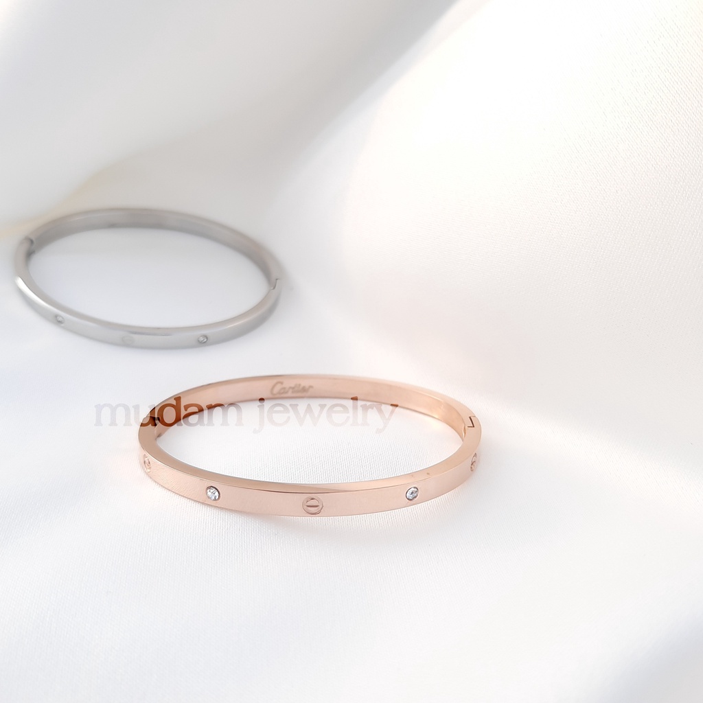 Gelang Bangle Titanium Untuk Anak-Anak Tersedia Warna Rose Gold, Gold dan Silver