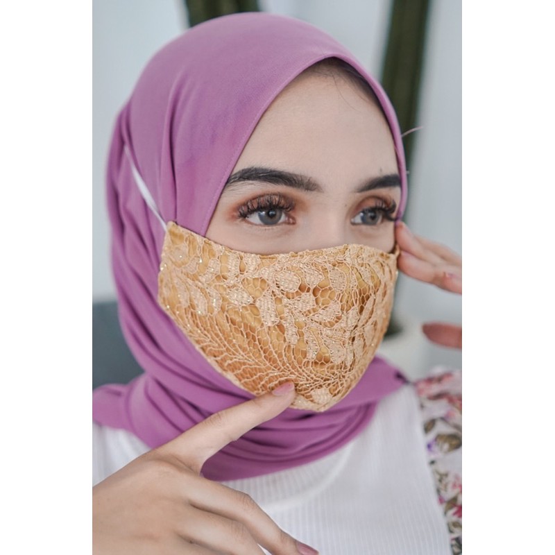  Aneka masker  brokat termurah duckbill filter tissu murah 