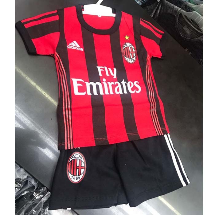 Baju Bola Anak Bayi Setelan Jersey Bayi - AC Milan Home