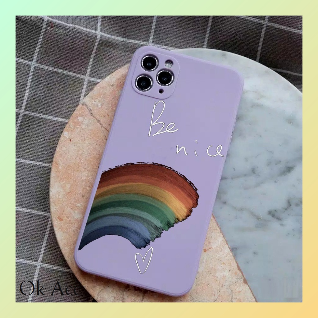 Softcase Motif Smile Rainbow BB12 for Infinix Hot 8 9 10 10s 10t 11 11s NFC 12 12i Pro Note Play Smart 4 5 6 6+ HD