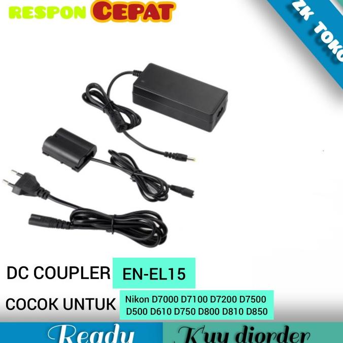 Eh-5 Plus Ep-5B Ac Power Adapter Dc Coupler Charger En-El15 Nikon