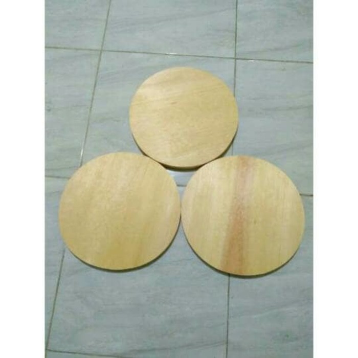 Talenan Kayu Pinus Bulat Diameter 25 cm / Wooden Cutting Board / Talenan Pizza Bulat D25cm