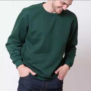 Sweater Crewneck Oblong Polos Pria