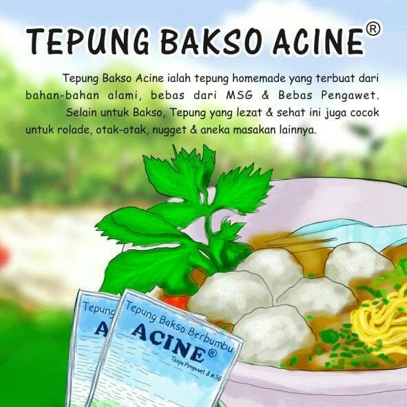 

MURAH Acine Tepung Bakso / Nugget, non MSG/pengawet, enak sehat praktis,