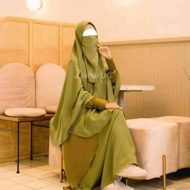 Gamis set layer combi by zanuba hijab