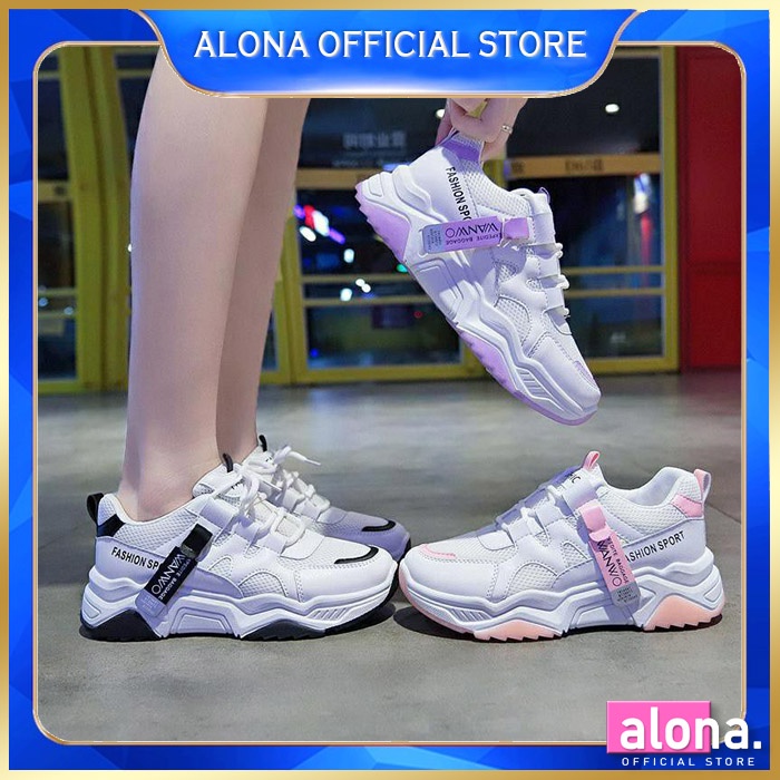 Sepatu Sneakers Sneaker Wanita Cewek Terbaru Kekinian { WANWO }