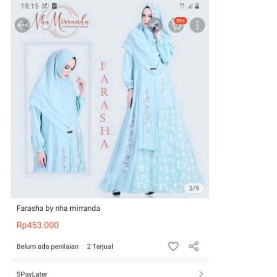 gamis syari preloved (new) nha miranda