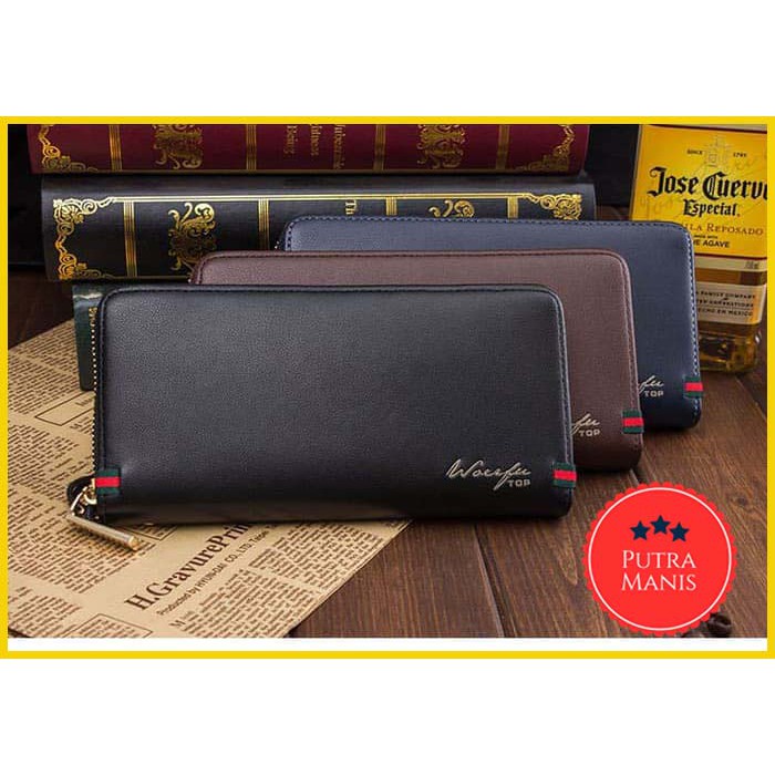 Dompet Tas Pria Wanita Panjang Gengam Tali Woerfu TOP Italy Flag HP berkualitas Import ORI ORIGINAL