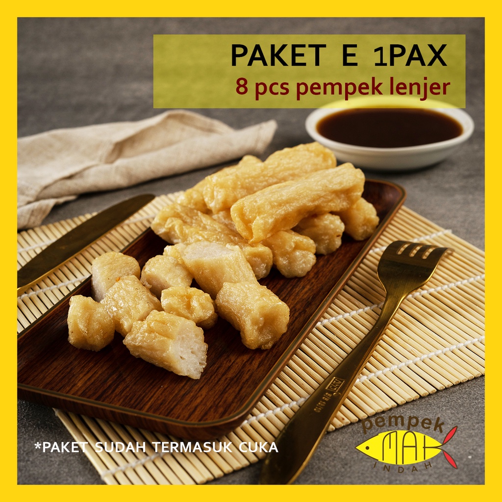 PEMPEK EMAK INDAH - PEMPEK MPENAK PALEMBANG ASLI IKAN TENGGIRI - Paket 1 Pax KAPAL SELAM DAN CAMPUR