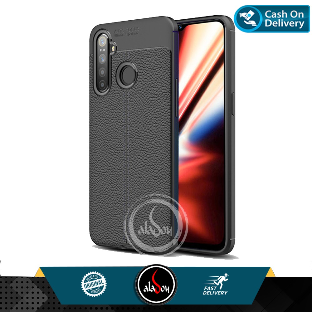 Case Realme 5S Ultra Slim Auto Focus Leather Premium Softcase