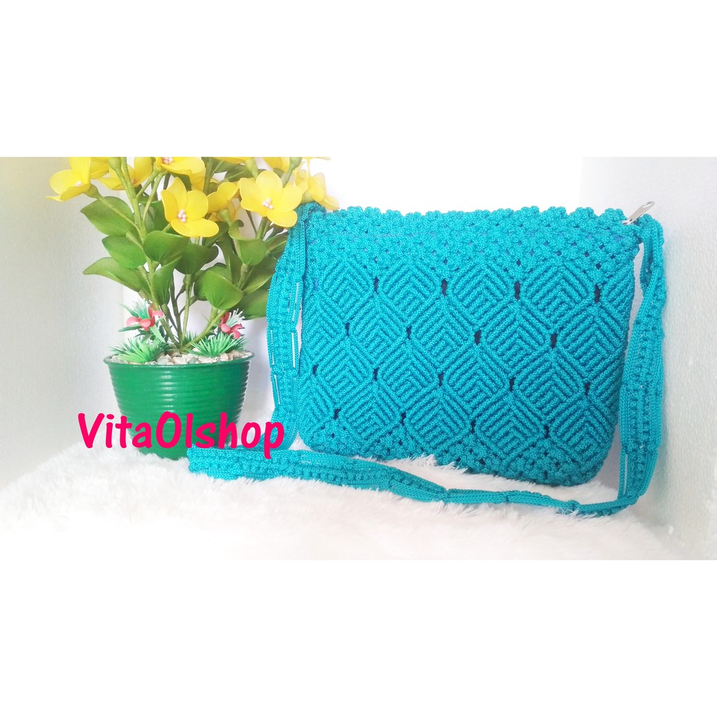 TAS RAJUT TALIKUR DAUN TOSCA