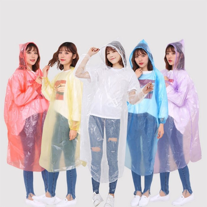 barokah gamis disposable raincoat jas hujan 1x pakai event becek plastik kecil