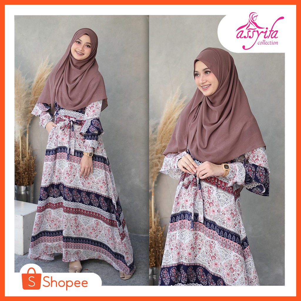 Mecca Dress Seri 10 Gamis Syari Original Adzkia Hijab