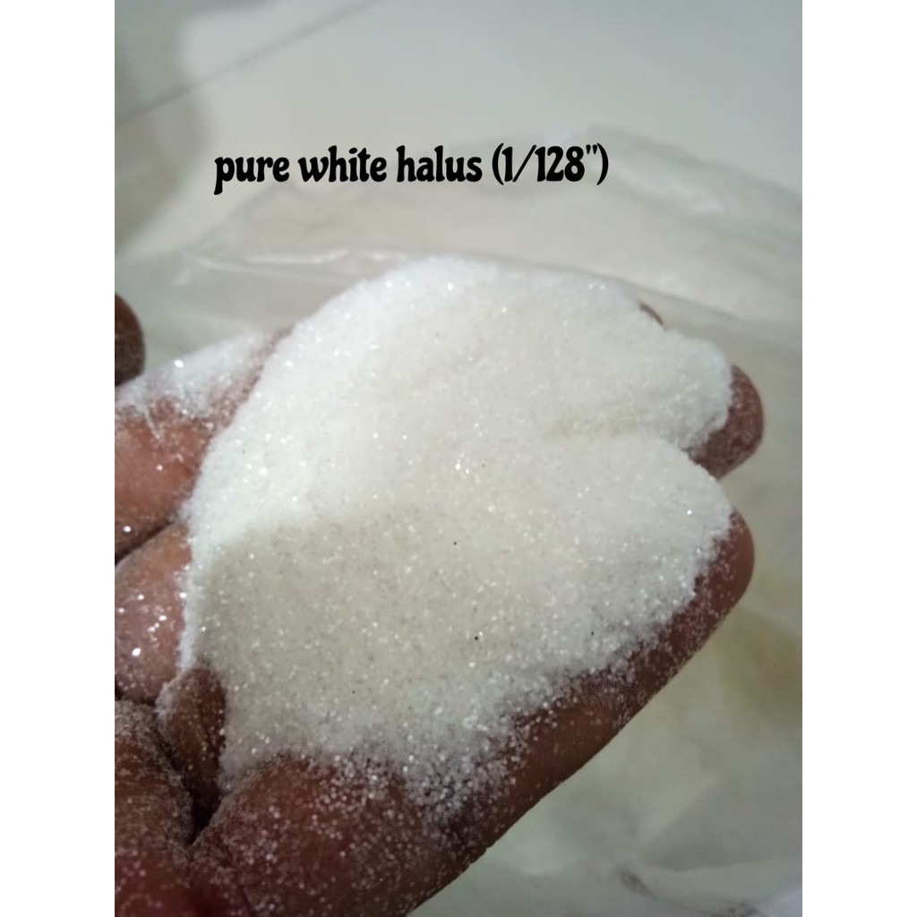 Serbuk Glitter Putih 50gr/Serbuk Glitter Putih100gr/Glitter White/ Glitter Henna/Glitter Putih Kilau