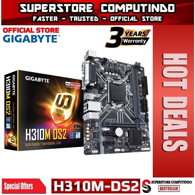 Motherboard Gigabyte H310M-DS2 (LGA1151, H310, DDR4, USB3.1, SATA3)