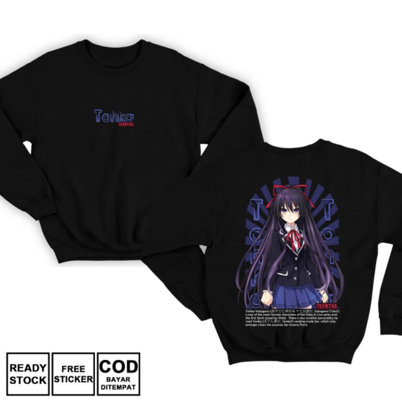 SWEATER TOHKA YATOGAMI DATE A LIVE TENKA ANIME MANGA WAIFU KURUMI TOKISAKI SHIDO ITSUKA MIO TAKAMIYA