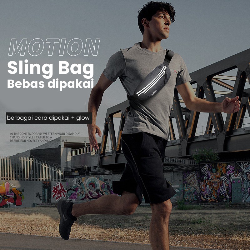 Highland Tas Selempang Olahraga Unisex Tas Pinggang Lari Jogging Waistbag Sepeda TS217