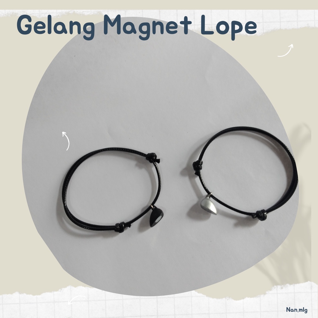 Gelang Couple Magnet Love JUMBO 1pasang