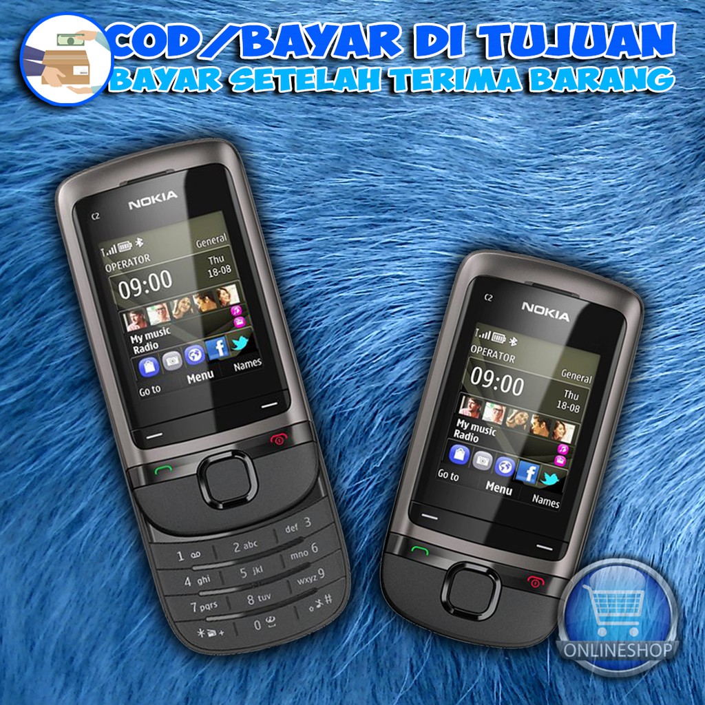Nokia C2-05 Single Sim Sliding Jadul Bergaransi