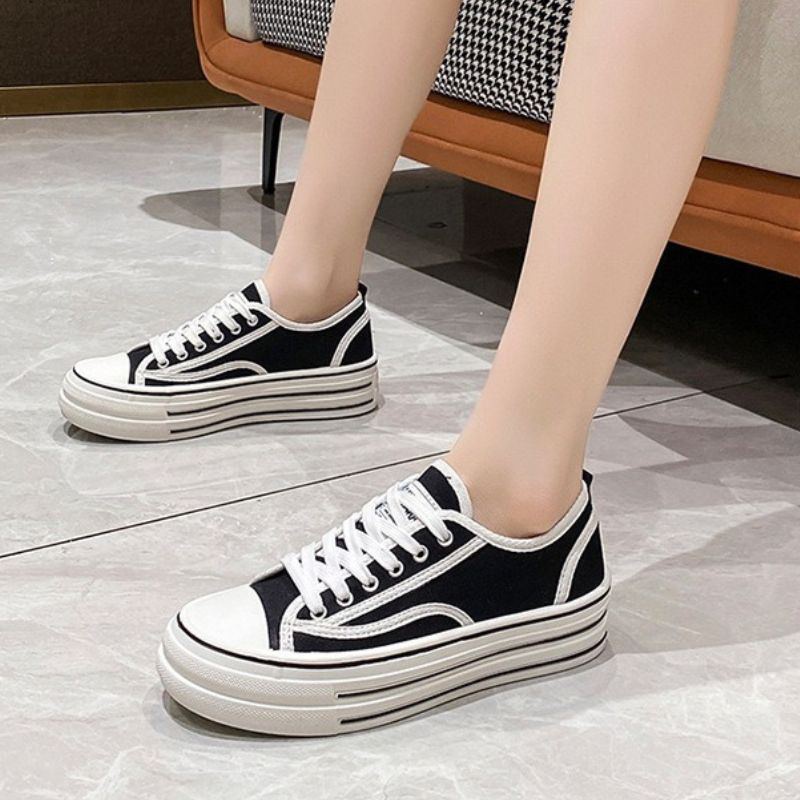 9015 Sepatu Kets Wanita Sneakers Putih Import Cewek Korea