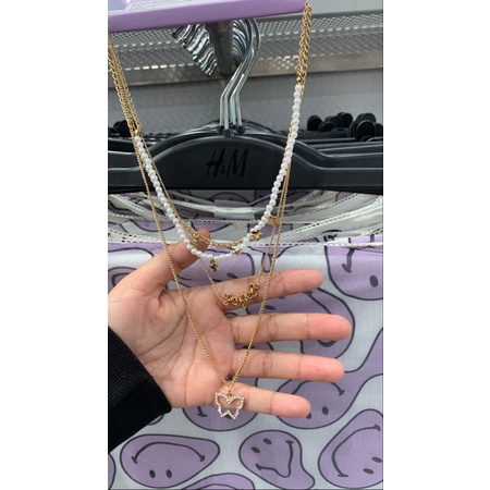 kalung HnM 4 layer original