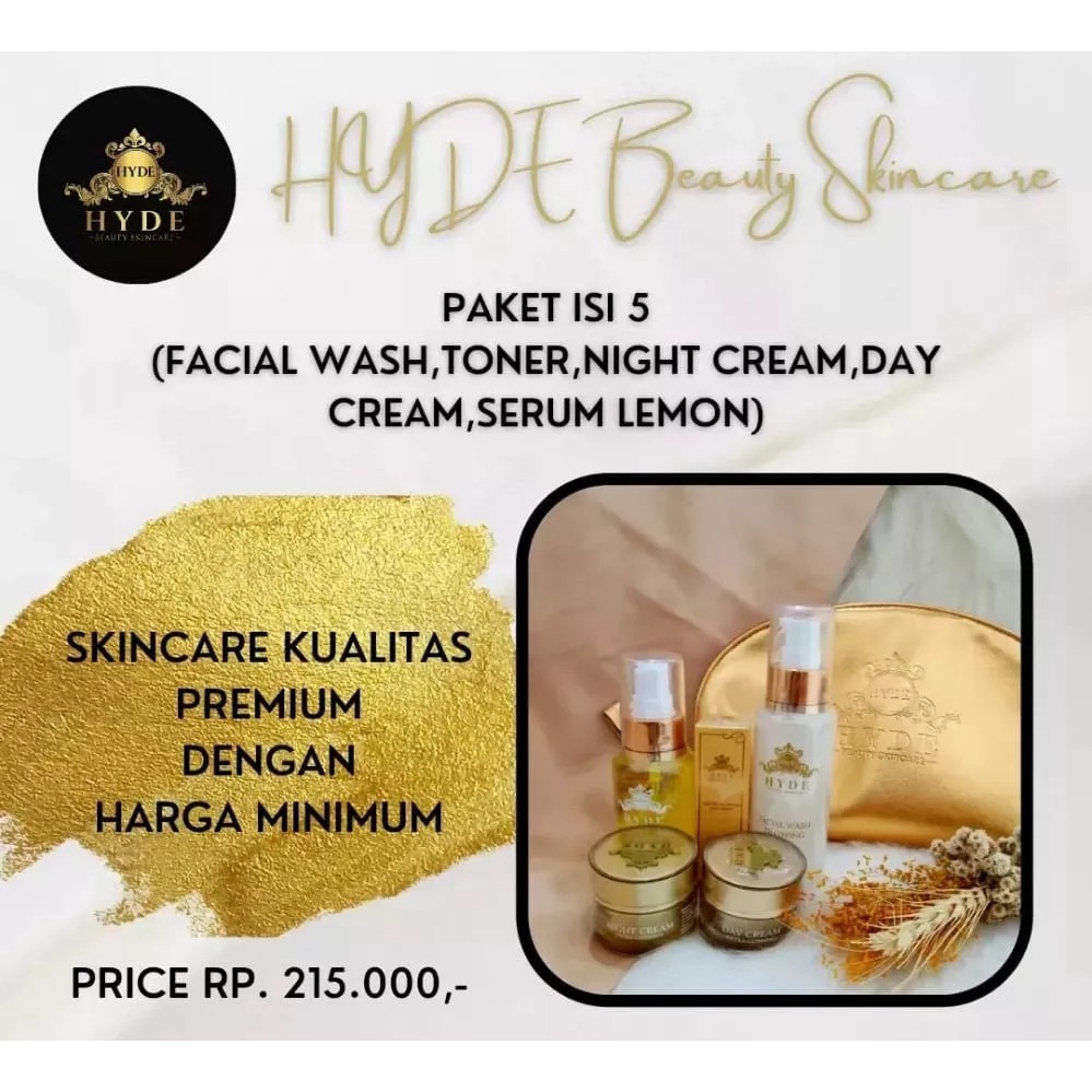 Hyde Beauty Skincare Bpom Perawatan Wajah Glowing Kecantikan Pelembab Wajah Sabun Mandi Cair Make Up Promo Murah Flash Sale