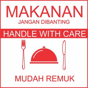 

Stiker Fragile 1 Pack isi 50 lembar