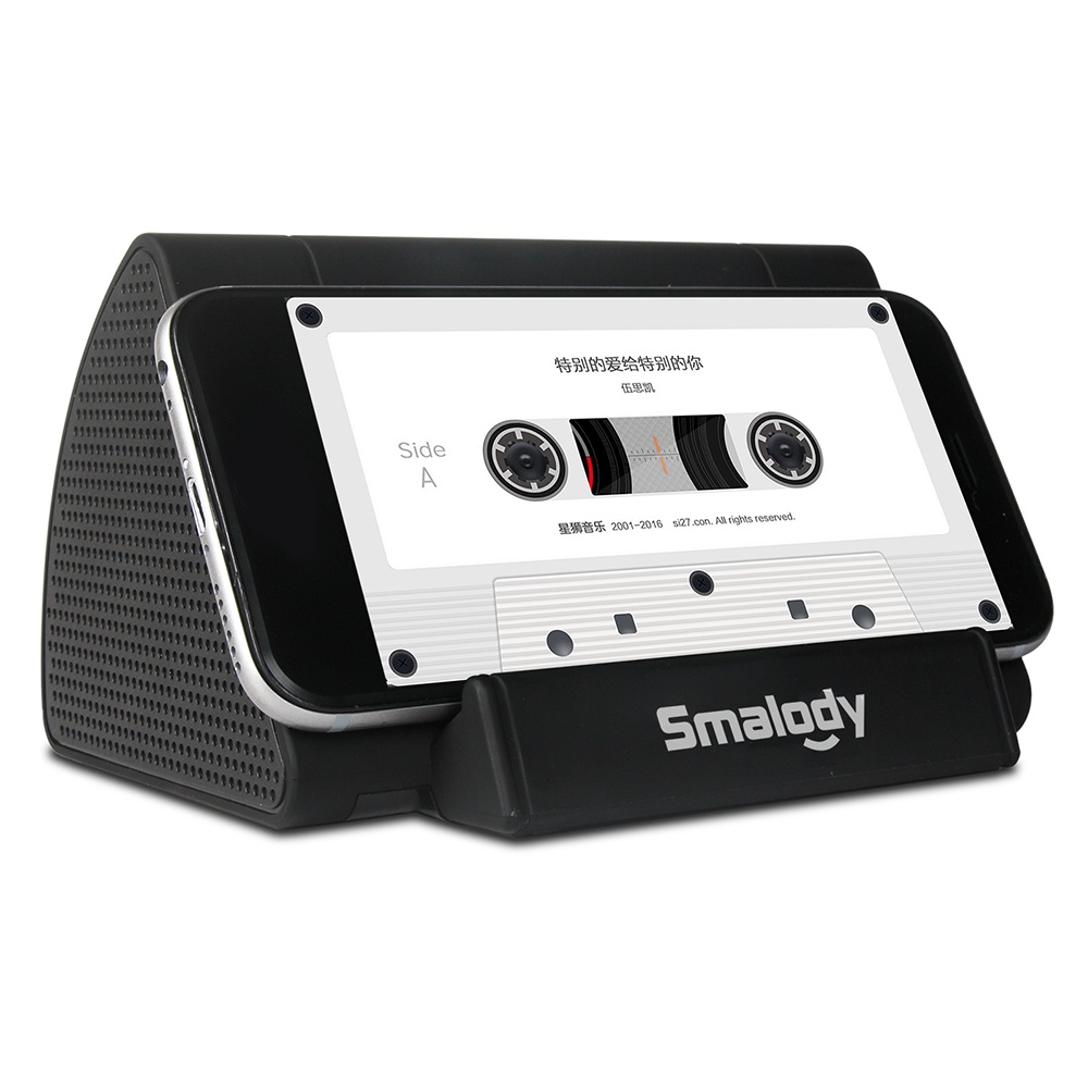 Smalody Wireless Portable Speaker Induksi Amplifier with Smartphone Stand - SL-30 - Black