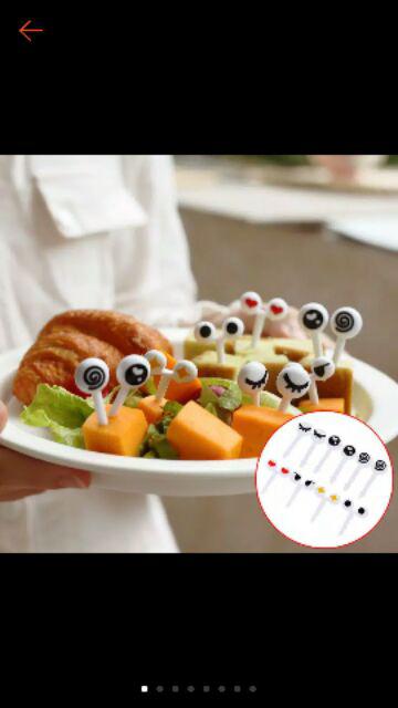 10 Pcs Tusuk Kue Motif Kartun Aneka  Warna