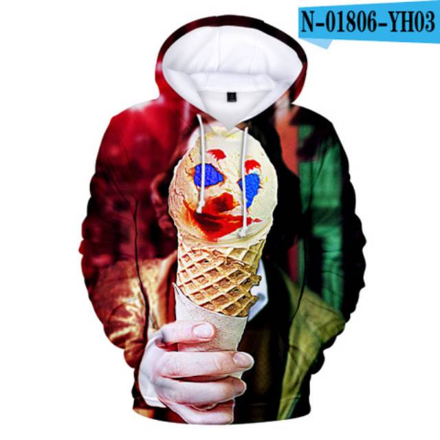 HOODIE PRINTING 3D JOKER , Hoodie import (bukan SABLON)