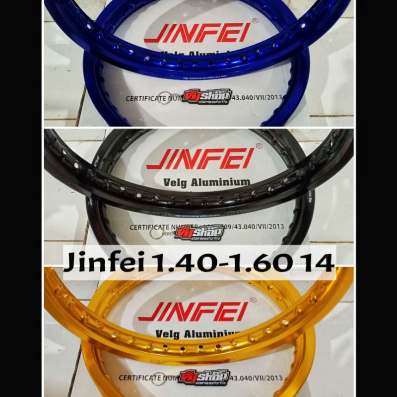 velg jinfei ring 14 jinfei 1.40-1.60 sepasang velg alumunium jinfei aloy 140-160/14
