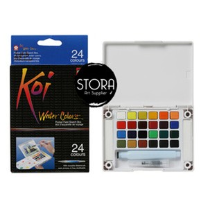 

Sakura Koi 24 Watercolors / 24 Color Sketch Pocket Box Set / Cat Air