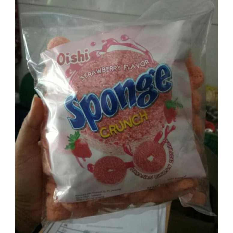 

Sponge Crunch Strawberry Kiloan 300Gr / Snack Ori Asli!