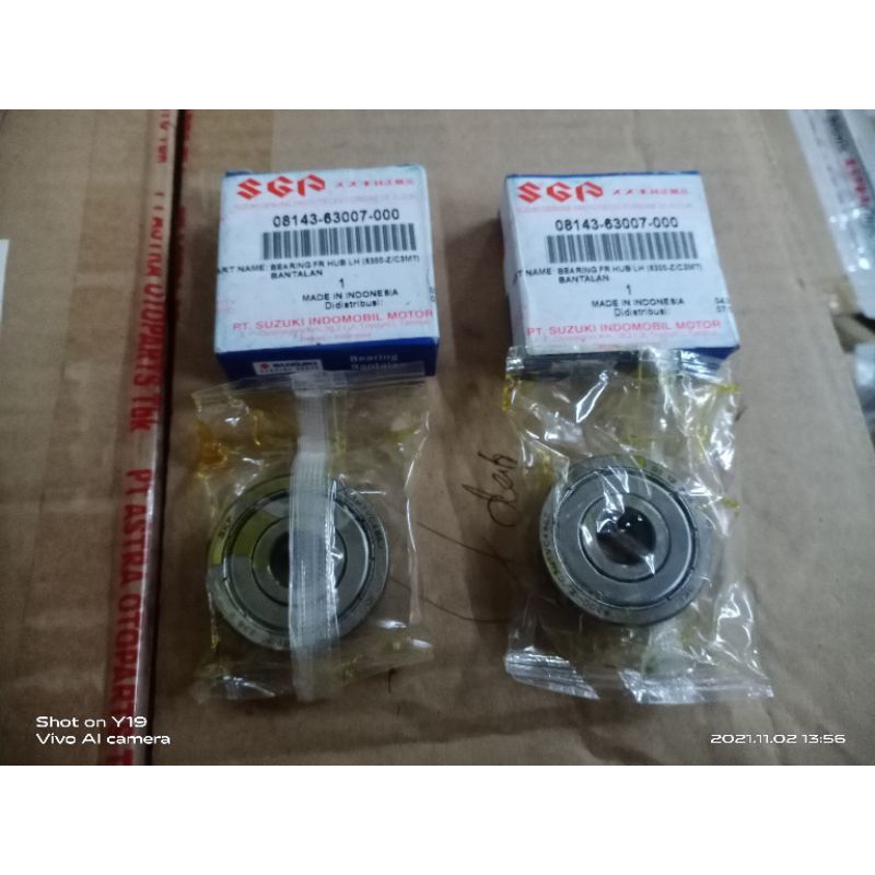 100%ORI BEARING LAHER RODA DEPAN SUZUKI NEX SHOGUN R 125 SMASH SGP ASLI ORISINIL 6300