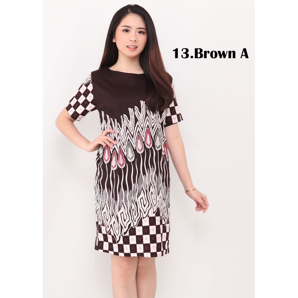 Baju Batik Wanita - Ceongsam Batik Wanita 038 MVP-13.Brown
