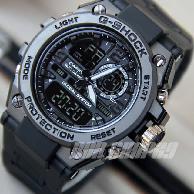 Jam Tangan Casio Gshock Water Resist Mandi Hujan - Hitam