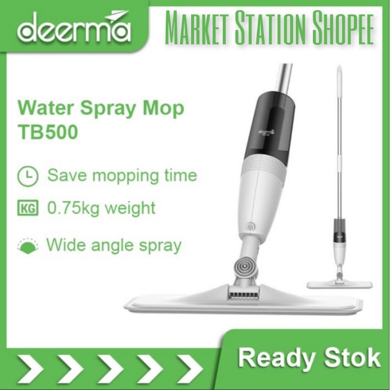 Deerma Water Spray Mop TB500  Light Weight 360 Rotating Rod Clean Tool  for smart