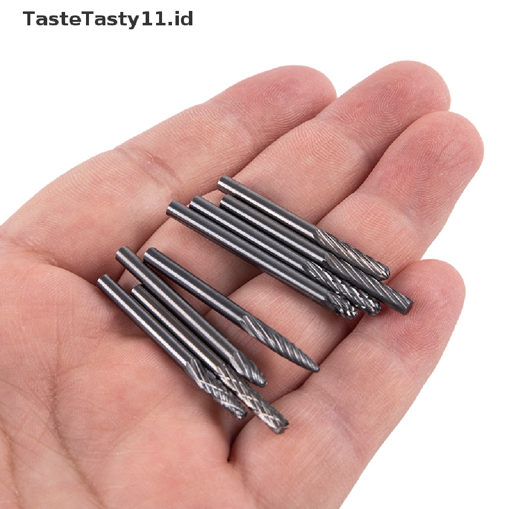 Tastetasty Mata Bor Putar Bahan Tungsten Alloy Keras Shank 3mm