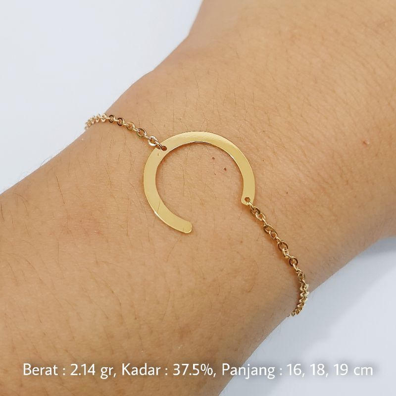 Gelang Alphabet Huruf C Emas 37.5% (8K) - B3